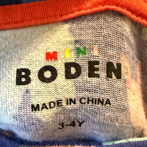 Mini Boden dog print long sleeve jersey dress size 3-4Y - Picture 4 of 5